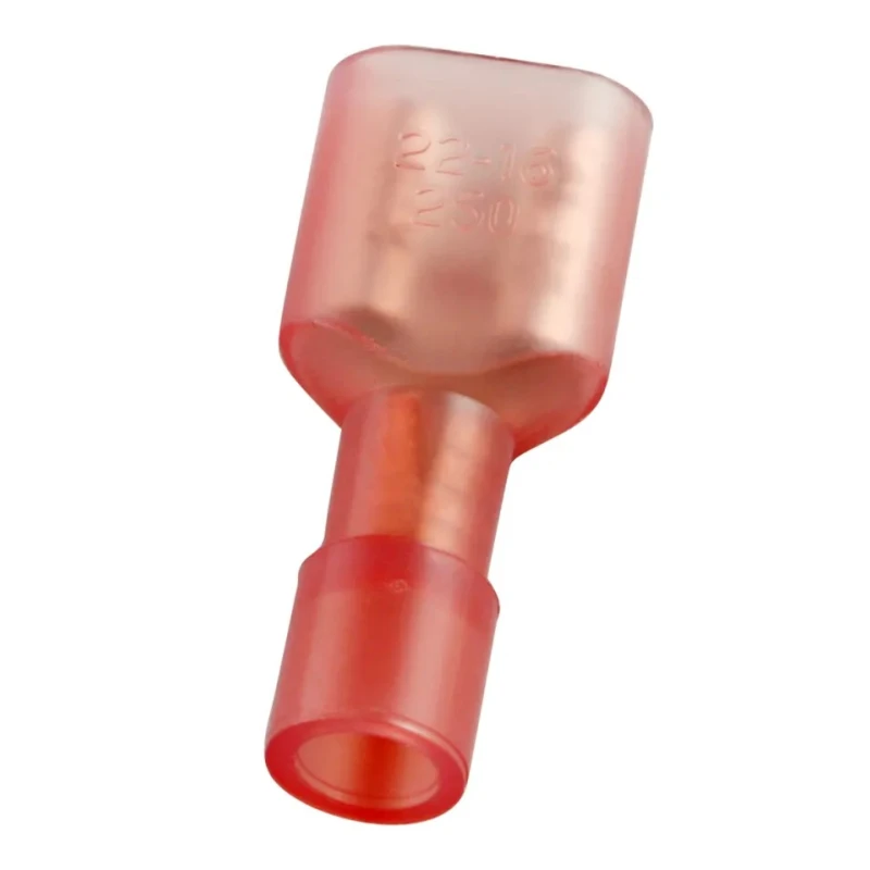 RS PRO Red Insulated Female Spade Connector Crimp 0.8 x 6.35 mm Tab Size 22 AWG to 16 AWG 178-8289