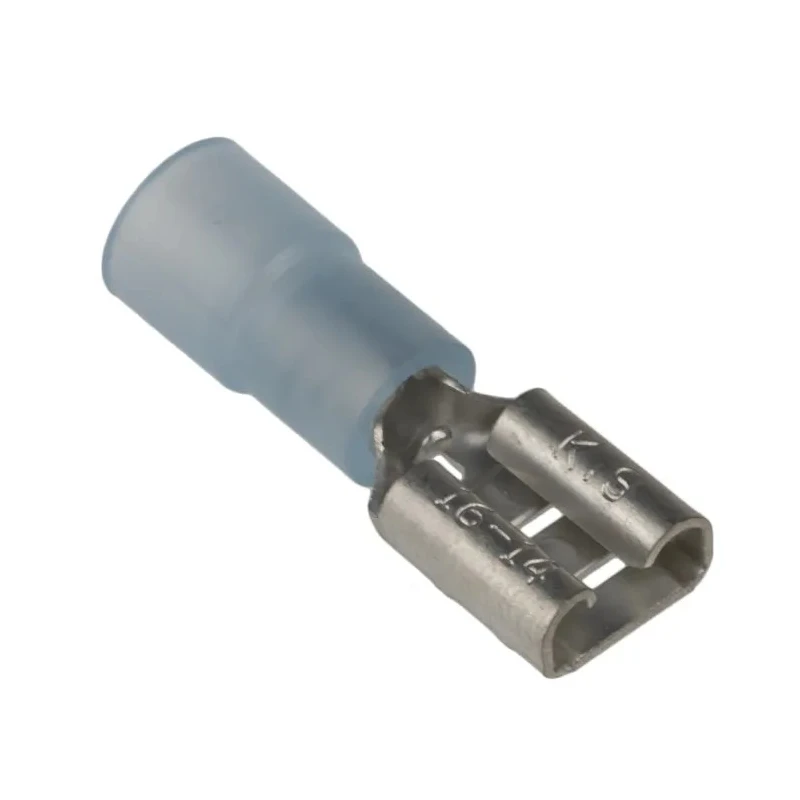 RS PRO Blue Insulated Female Spade Connector, Crimp, 0.8 x 6.35 mm Tab, 16 to 14 AWG, 178-8325