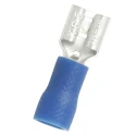 RS PRO Blue Insulated Female Spade Connector, Crimp, 0.5 x 5.2 mm, 16 to 14 AWG 178-8331