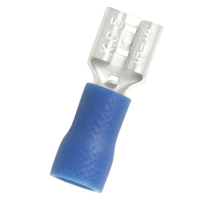 RS PRO Blue Insulated Female Spade Connector, Crimp, 0.5 x 5.2 mm, 16 to 14 AWG 178-8331