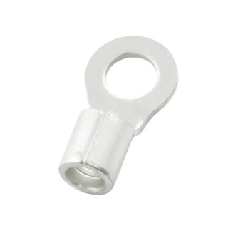 RS PRO Uninsulated Ring Terminal 8 AWG, 6.4 mm Stud, Copper Tin Plated, Grey E245391 178-8625