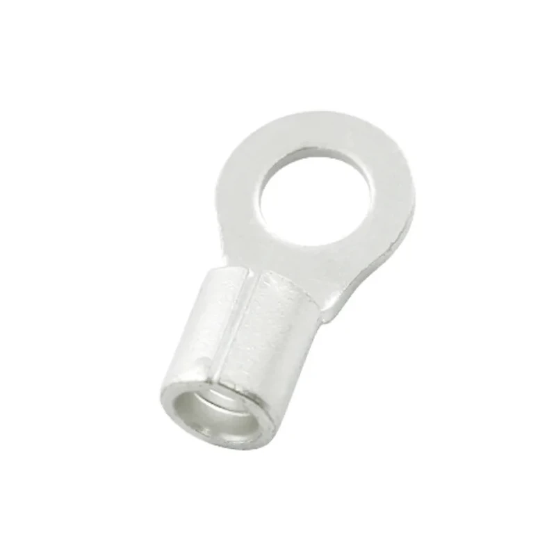 RS PRO Uninsulated Ring Terminal 8 AWG, 6.4 mm Stud, Copper Tin Plated, Grey E245391 178-8625