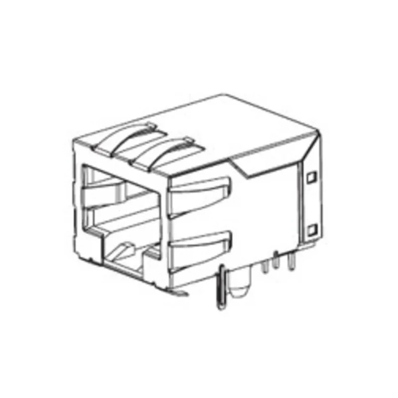 Molex RJ45 Connector Female, Through Hole, Shielded, Right Angle, Cat3, 1 Port, 8 Way, 