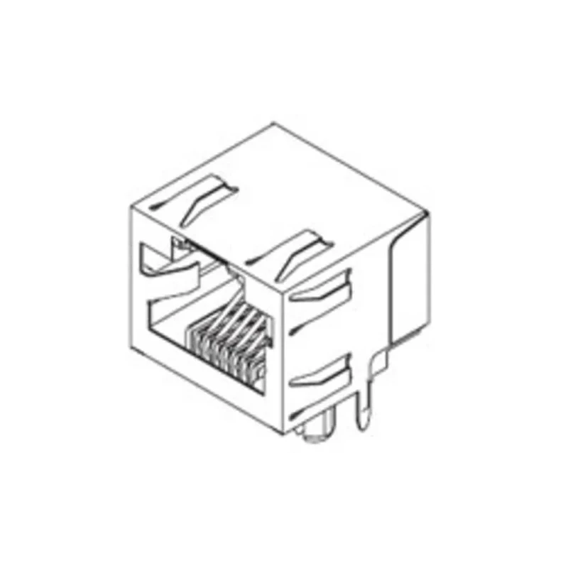 Molex RJ45 Connector Female, Through Hole, Cat3, Unshielded, Right Angle, 1 Port, 8 Way 