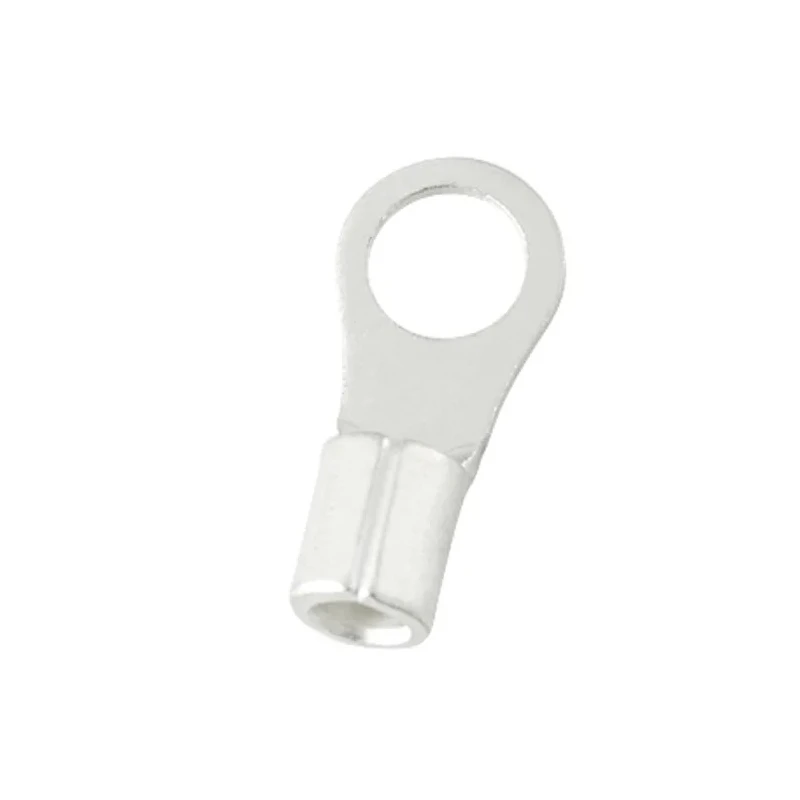 RS PRO Uninsulated Ring Terminal E245391, 5.3 mm Stud, 14–12 AWG, 4mm², 9.5mm OD, Copper, Tin Plated, Grey, 178-8612