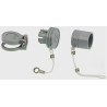 LEMO Circular Connector Dust Cap, Male/Female, MIL 1344A, IP54/IP50/IP66/IP68, Brass Chrome Plated, BRA.0B.200.PCSG