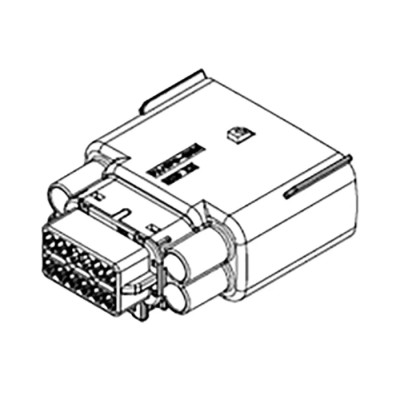 Molex Automotive Connector Seal Male Crimp 16-Way 2-Row Cable Nylon IP6K7 5A 34986-1601