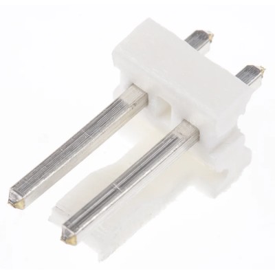 TE Connectivity MTA-156 Series Straight Through Hole Pin Header, 2 Contacts, 3.96 mm Pitch, 1 Row, Unshrouded 640445-2