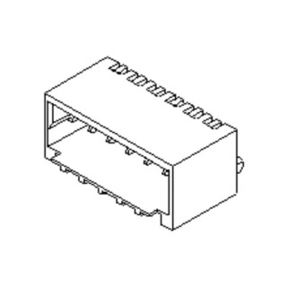 Molex Pico-SPOX Series Right Angle Surface PCB Header, 14 Contacts, 1.5 mm Pitch, Shrouded, Surface Mount 87438-1443