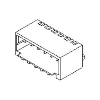 Molex Pico-SPOX Series Right Angle Surface PCB Header, 14 Contacts, 1.5 mm Pitch, Shrouded, Surface Mount 87438-1443