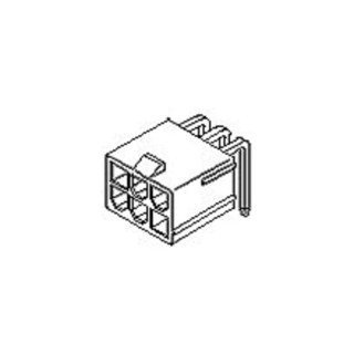 Molex Mini-Fit Jr Series PCB Header 6 Contacts 4.2 mm Pitch Right Angle Through Hole Shrouded 45732-0001