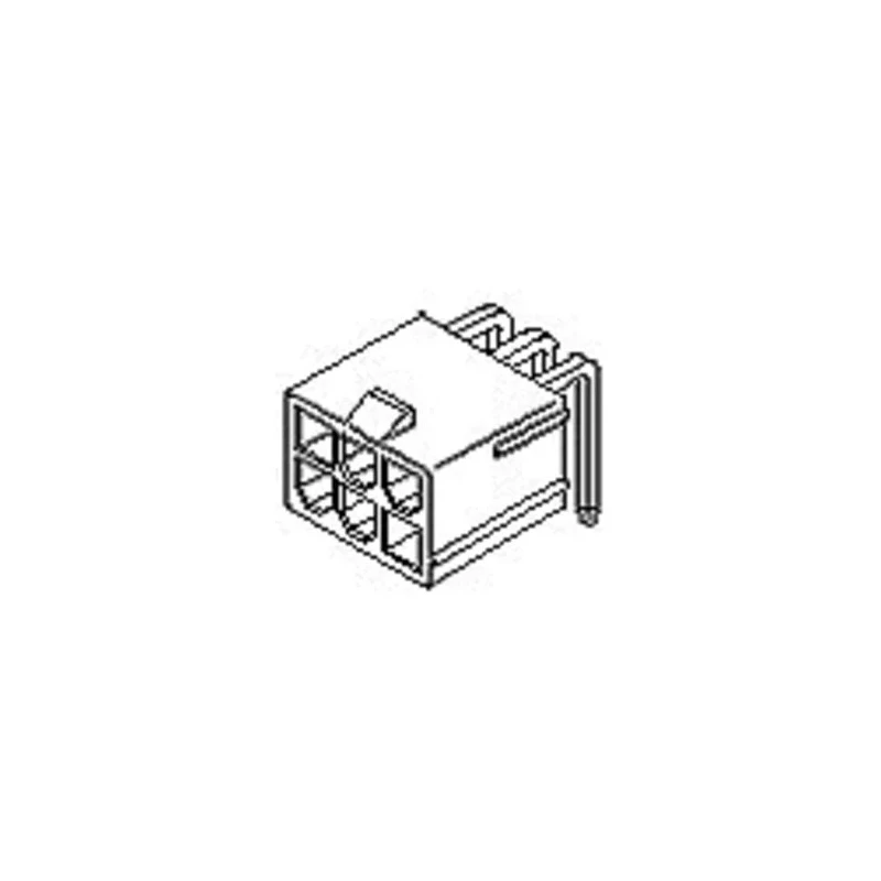 Molex Mini-Fit Jr Series PCB Header 6 Contacts 4.2 mm Pitch Right Angle Through Hole Shrouded 45732-0001