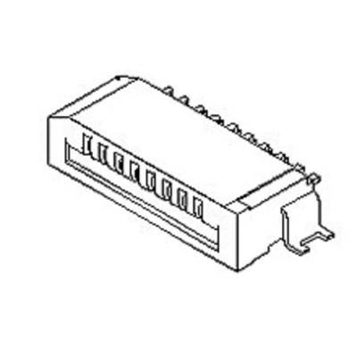 Molex 52793-0470 1 mm Pitch 4 Way Right Angle Female FPC Connector, Non-ZIF, 50V, 500mA