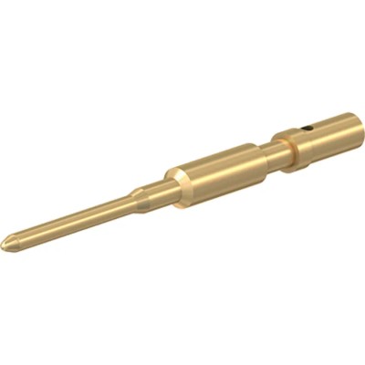 Staubli Male Crimp Contact, Gold Plated, 2A 3A 5A, Wire Size 0.25 mm², CT-E1 Series 33.0541