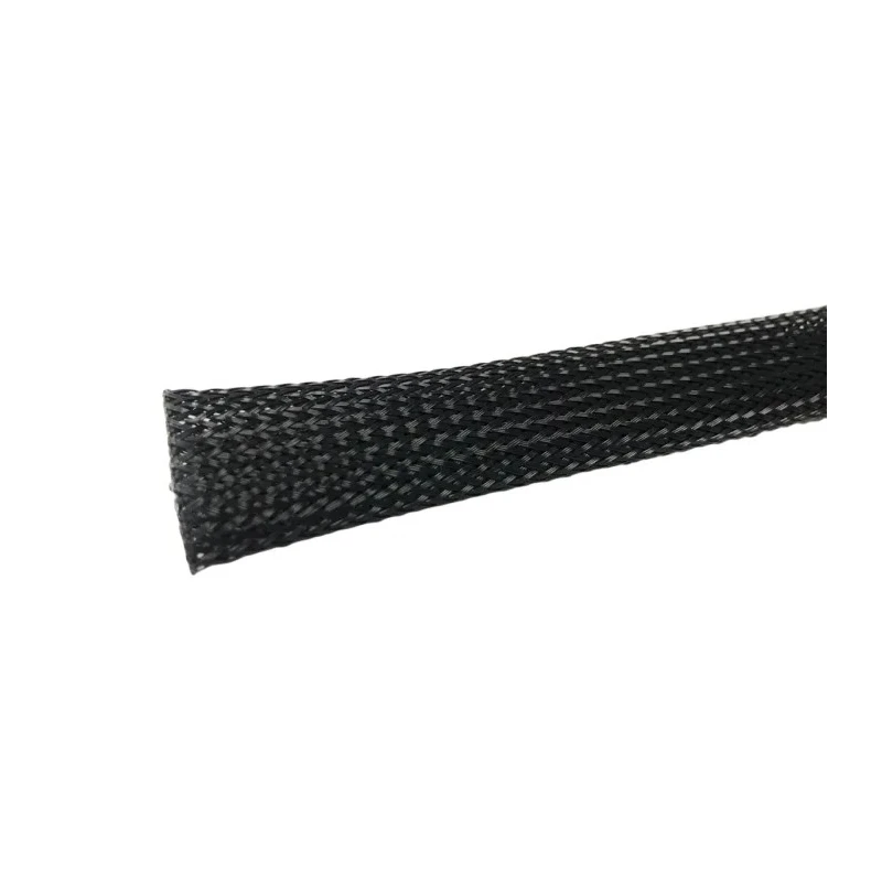 RS PRO Expandable Braided Polyethylene Terephthalate Cable Sleeve, Black, 25m, 11mm Max, BSPETFR Series 179-7009
