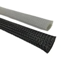 RS PRO Expandable Braided Polyethylene Terephthalate Cable Sleeve, Black, 25m, 11mm Max, BSPETFR Series 179-7009