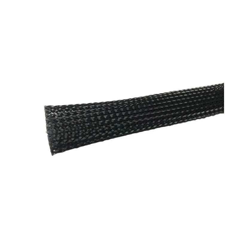 RS PRO Expandable Braided Polyethylene Terephthalate Black Cable Sleeve 15m, 17mm Max Diameter, BSPETFR Series 179-7015