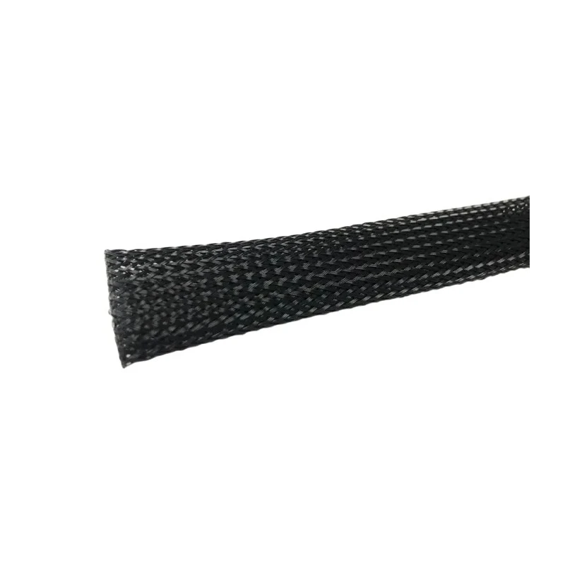 RS PRO Expandable Braided Polyethylene Terephthalate Black Cable Sleeve 15m, 17mm Max Diameter, BSPETFR Series 179-7015