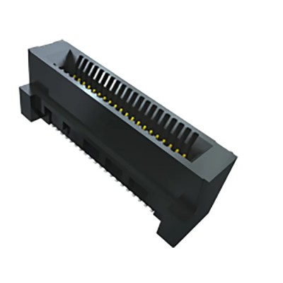 Samtec Vertical Edge Connector, Female, Surface Mount, 40 Contacts, 0.8 mm Pitch, 2 Row, Solder HSEC8-DV