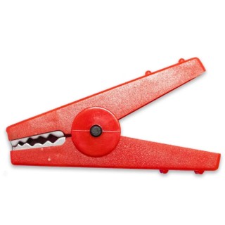 Mueller Electric Red Crocodile Clip Stainless Steel Contact 30A Insulated BU-112-2