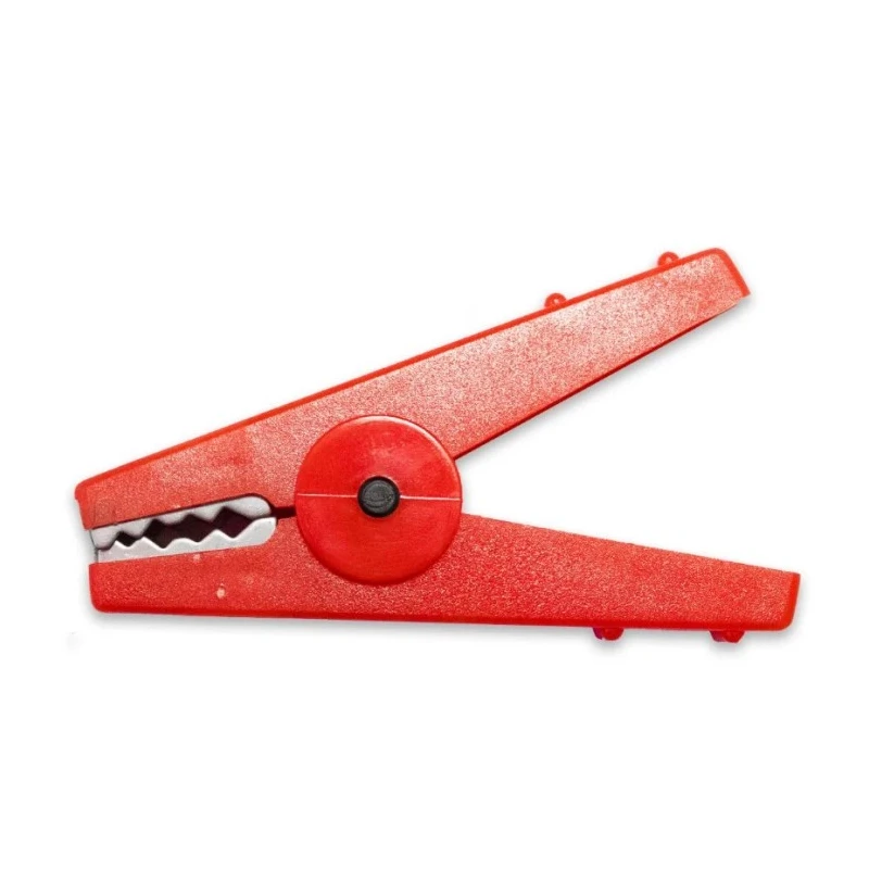 Mueller Electric Red Crocodile Clip Stainless Steel Contact 30A Insulated BU-112-2