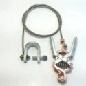 Mueller Electric Heavy Duty Crocodile Clip Lead, 1.5 m, Stainless Steel Rope, Copper/Steel Contacts AI-000503E-60