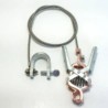 Mueller Electric Heavy Duty Crocodile Clip Lead, 1.5 m, Stainless Steel Rope, Copper/Steel Contacts AI-000503E-60