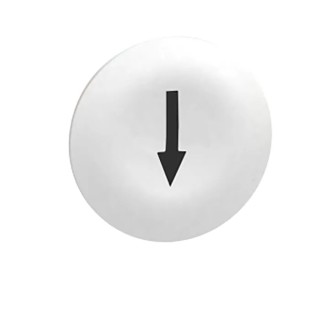 Schneider Electric Harmony Push Button Cap, White, Round, Marked, 22mm Diameter, ZBA7134