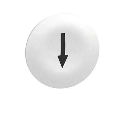Schneider Electric Harmony Push Button Cap, White, Round, Marked, 22mm Diameter, ZBA7134