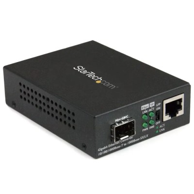 StarTech.com Media Converter  SC/RJ45, Single Mode, Full Duplex, 1000Mbps, 550m, 2 Ports, 5W, Steel Housing