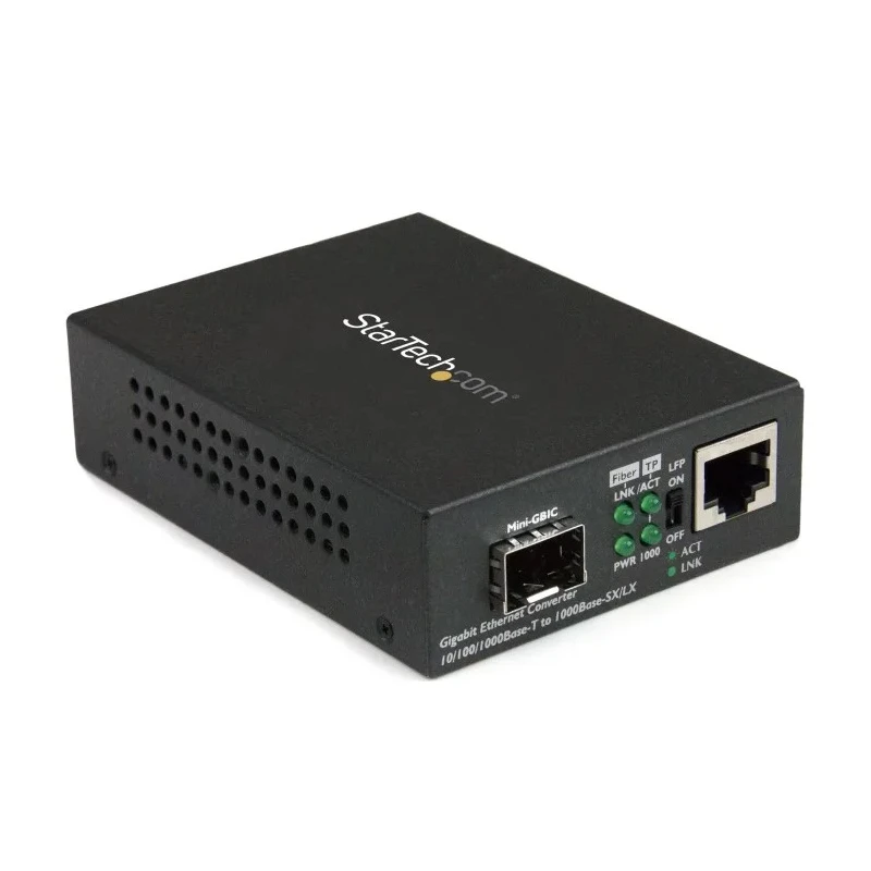 StarTech.com Media Converter  SC/RJ45, Single Mode, Full Duplex, 1000Mbps, 550m, 2 Ports, 5W, Steel Housing