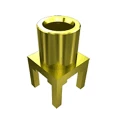 Samtec Coaxial Connector PCB Female MCX 75Ω Straight Gold Solder 6GHz MCX7