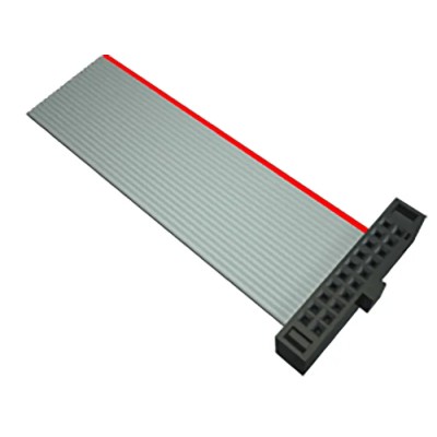 Samtec FFSD Series Flat Ribbon Cable 1.27 mm Pitch, 20 Conductors, 152.4 mm Length, Red, Polybutylene FFSD-10-S-06.00-01-N