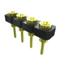 Samtec Straight Through Hole PCB Socket, 4-Contact, 1 Row, 2.54 mm Pitch, Solder, SL-104-G-19
