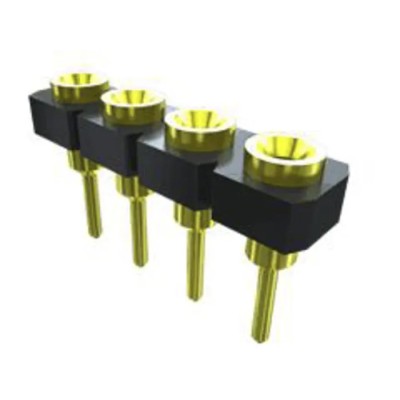 Samtec Straight Through Hole PCB Socket, 4-Contact, 1 Row, 2.54 mm Pitch, Solder, SL-104-G-19