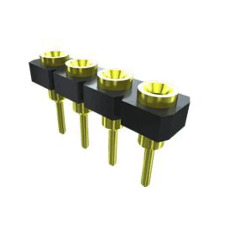 Samtec Straight Through Hole PCB Socket, 4-Contact, 1 Row, 2.54 mm Pitch, Solder, SL-104-G-19