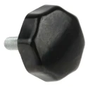 RS PRO Black Phenolic Clamping Knob, Multiple Lobes, M6 Thread, Threaded Stud, 32 mm Diameter, 686-092