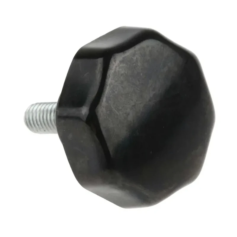 RS PRO Black Phenolic Clamping Knob, Multiple Lobes, M6 Thread, Threaded Stud, 32 mm Diameter, 686-092