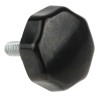 RS PRO Black Phenolic Clamping Knob, Multiple Lobes, M6 Thread, Threaded Stud, 32 mm Diameter, 686-092