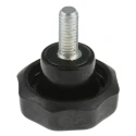 RS PRO Black Phenolic Clamping Knob, Multiple Lobes, M6 Thread, Threaded Stud, 32 mm Diameter, 686-092