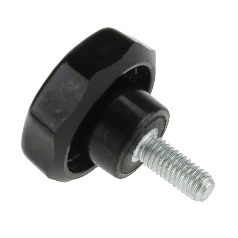 RS PRO Black Phenolic Clamping Knob, Multiple Lobes, M6 Thread, Threaded Stud, 32 mm Diameter, 686-092
