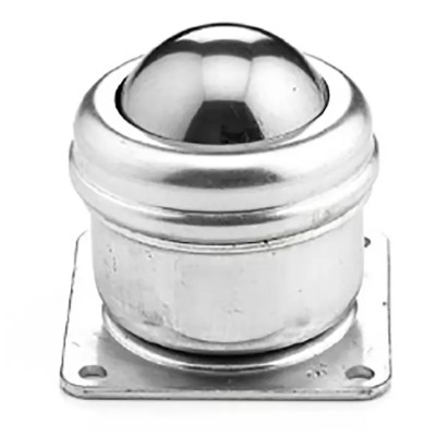 ALWAYSE Ball Transfer Unit, Stainless Steel, 40 mm Ball, 4-Hole Flange, High Profile, Heavy Duty, Plate Fitting 200315