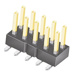 Samtec TSM Series Straight Surface Pin Header 4 Contacts 2.54 mm Pitch 2 Row Unshrouded Surface Mount TSM-102-02-L-DV