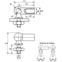 RS PRO Steel Ball & Socket Joint M5, Zinc Plated, 28.5 mm Length x 25 mm Width, DIN71802, 689-394