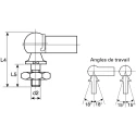 RS PRO Steel Ball & Socket Joint M5, Zinc Plated, 28.5 mm Length x 25 mm Width, DIN71802, 689-394
