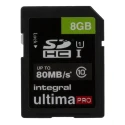 Integral Memory 8 GB SDHC SD Card UHS 1 U1 Class 10 UltimaPro INSDH8G10-80U1