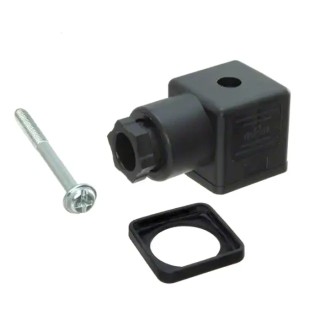 Brad from Molex DIN 43650 Solenoid Connector, 16A, 250V AC/300V DC, 2-Pole, DIN 43650 A, Black, Model 1210230238