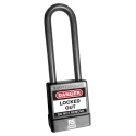 RS PRO Safety Lockout Padlock Steel, ABS, PVC, Black, 6 mm Shackle Diameter 75 mm, 1 Lock 180-6827