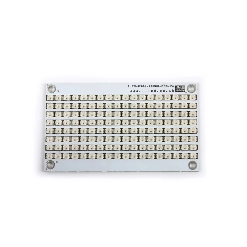 Intelligent LED Solutions RGB LED Strip Flexible Panel, 5.5V, 3000k, 8x8 Array, SK6812 Driver ILPR-K506-RGB1-08X08-SK105-01.