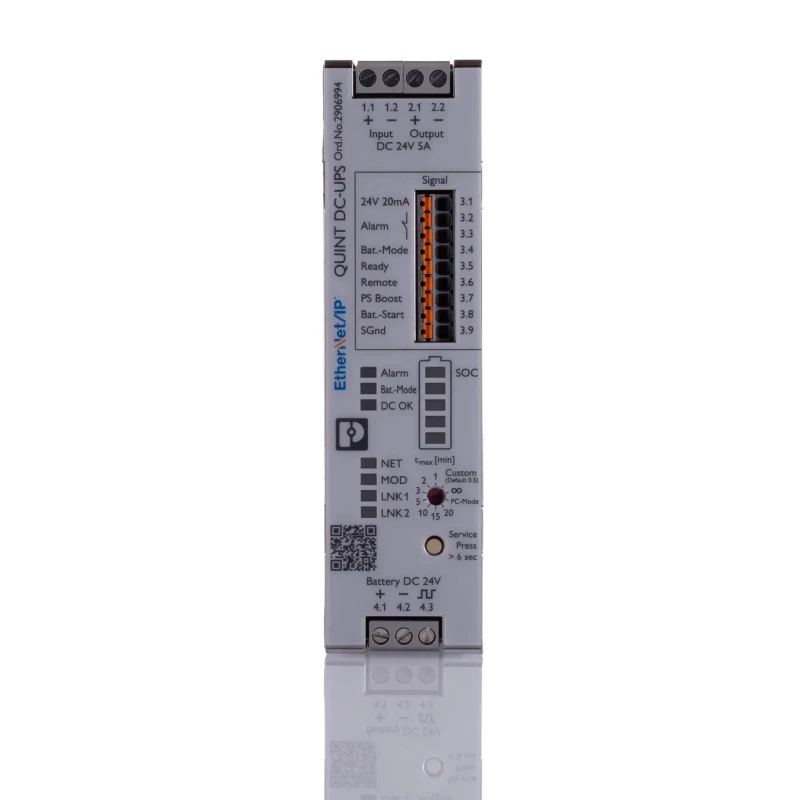 Phoenix Contact QUINT UPS DIN Rail Uninterruptible Power Supply , Input 18–30V DC, Output 18–32V DC, 8.3A, 240W 2906994